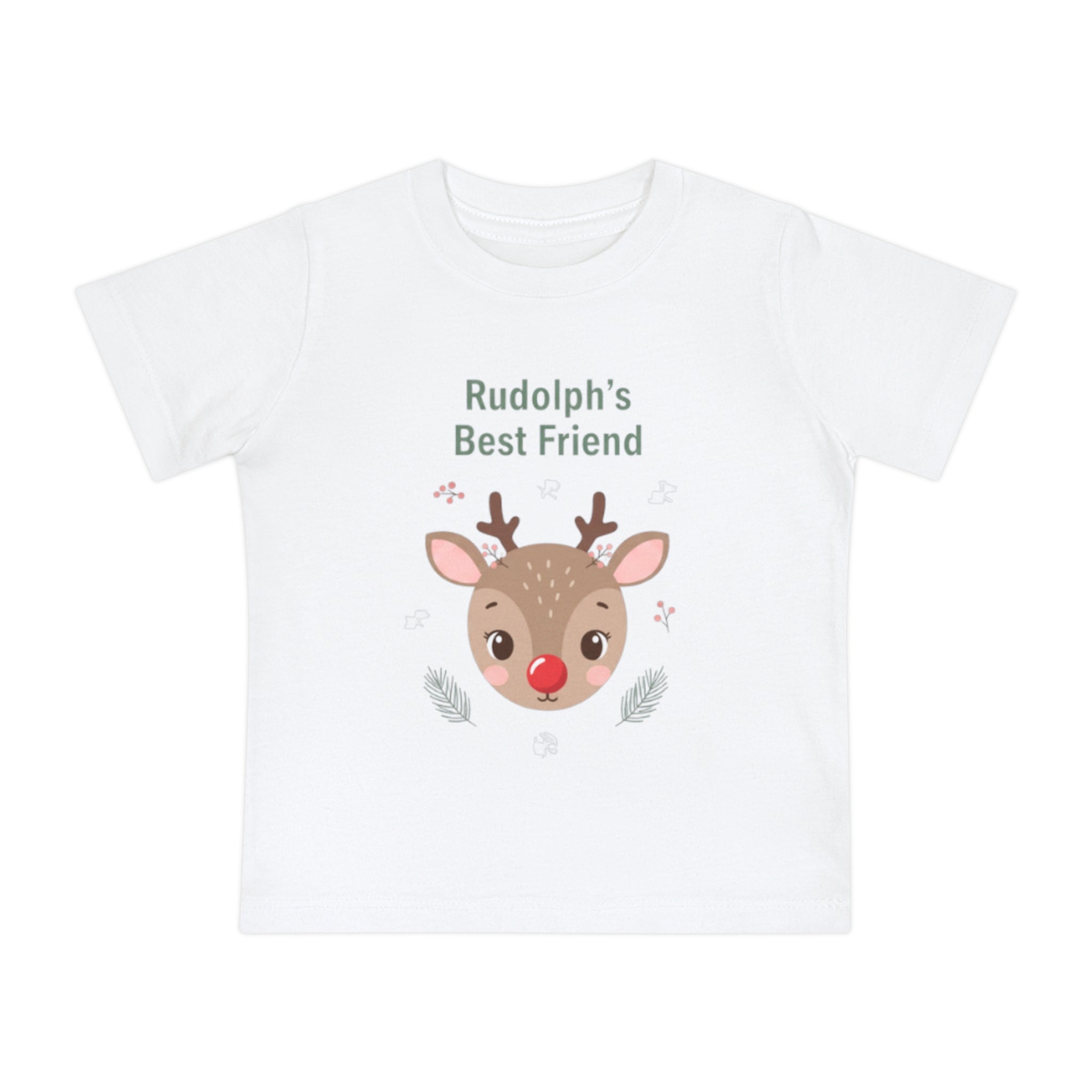 Cute Baby T-Shirt - "Rudolph's Best Friend" Christmas Design