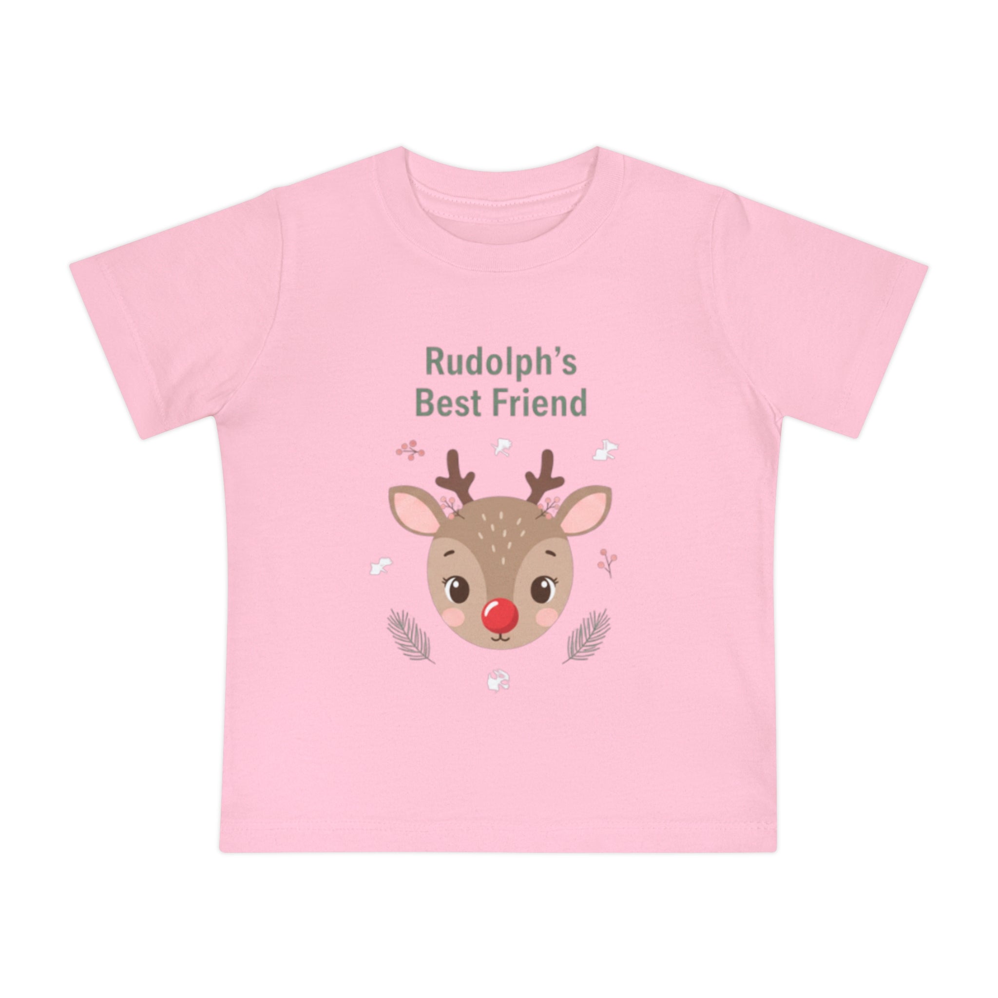 Cute Baby T-Shirt - "Rudolph's Best Friend" Christmas Design