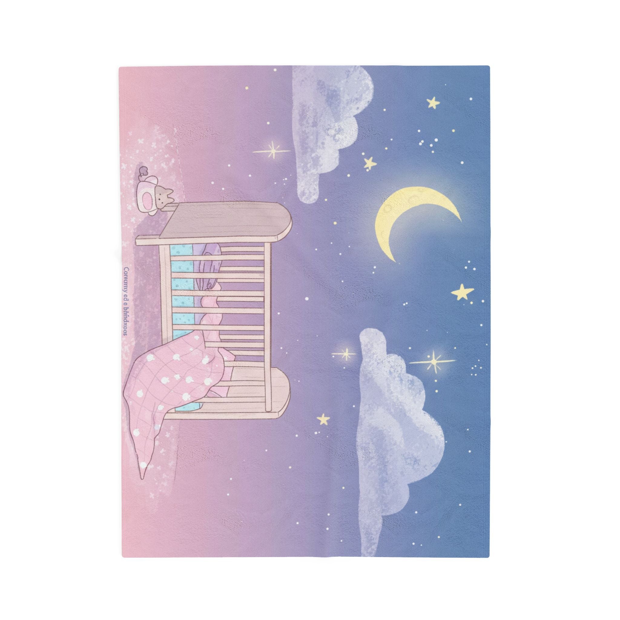 Dreamy Velveteen Plush Blanket for Babies, Cozy Nursery Decor, Soft Baby Blanket, Perfect for Baby Showers, Sweet Dreams Gift