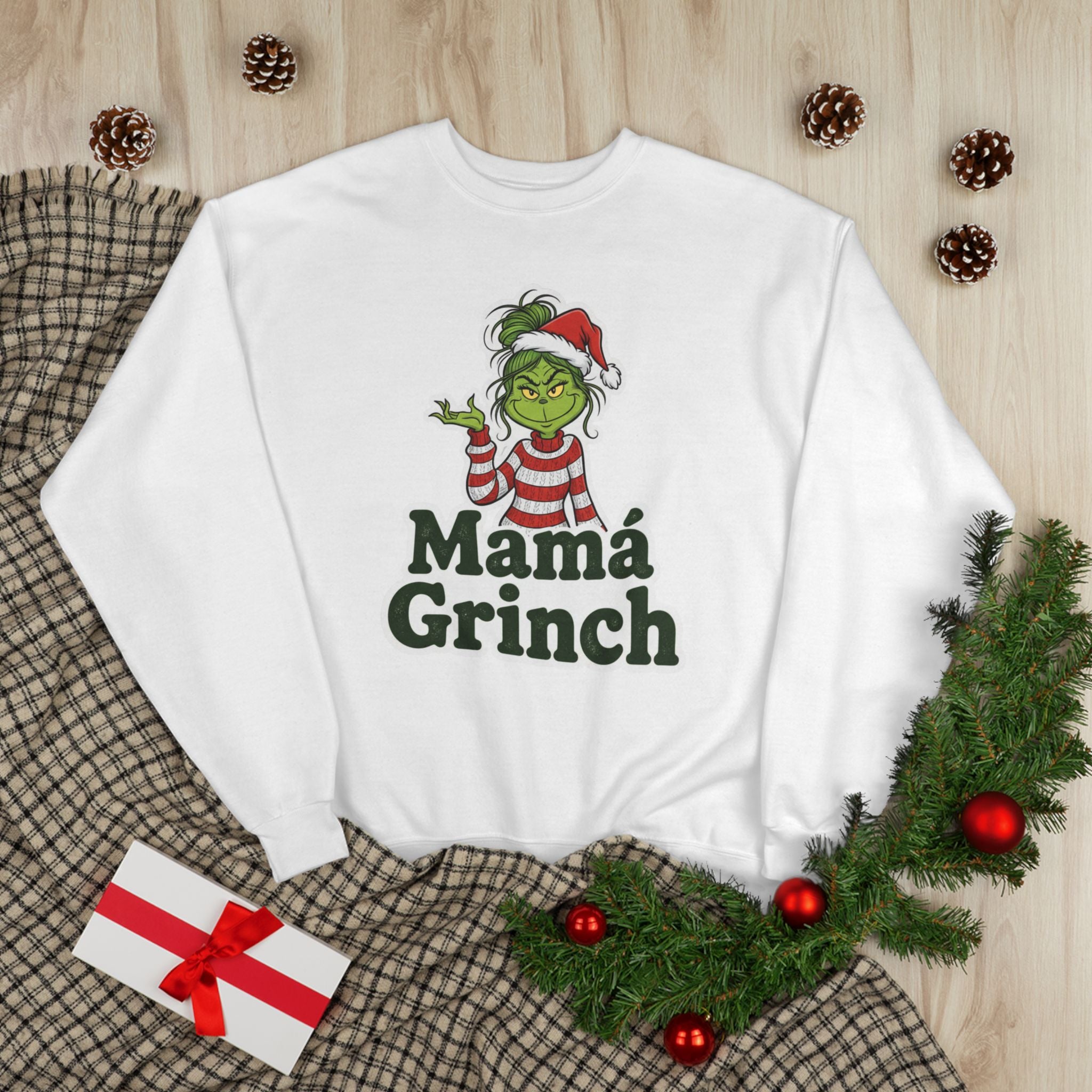 Mamá Grinch Eco-Friendly Crewneck Sweatshirt