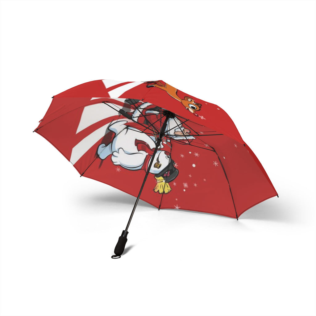 Festive Cartoon Characters Umbrella