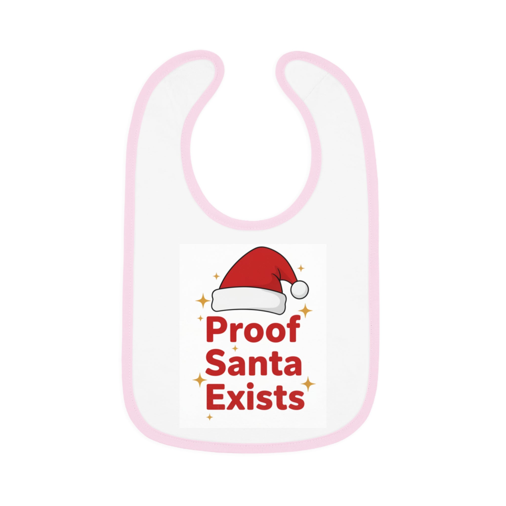 Holiday Baby Bib with Santa Design - Proof Santa Exists