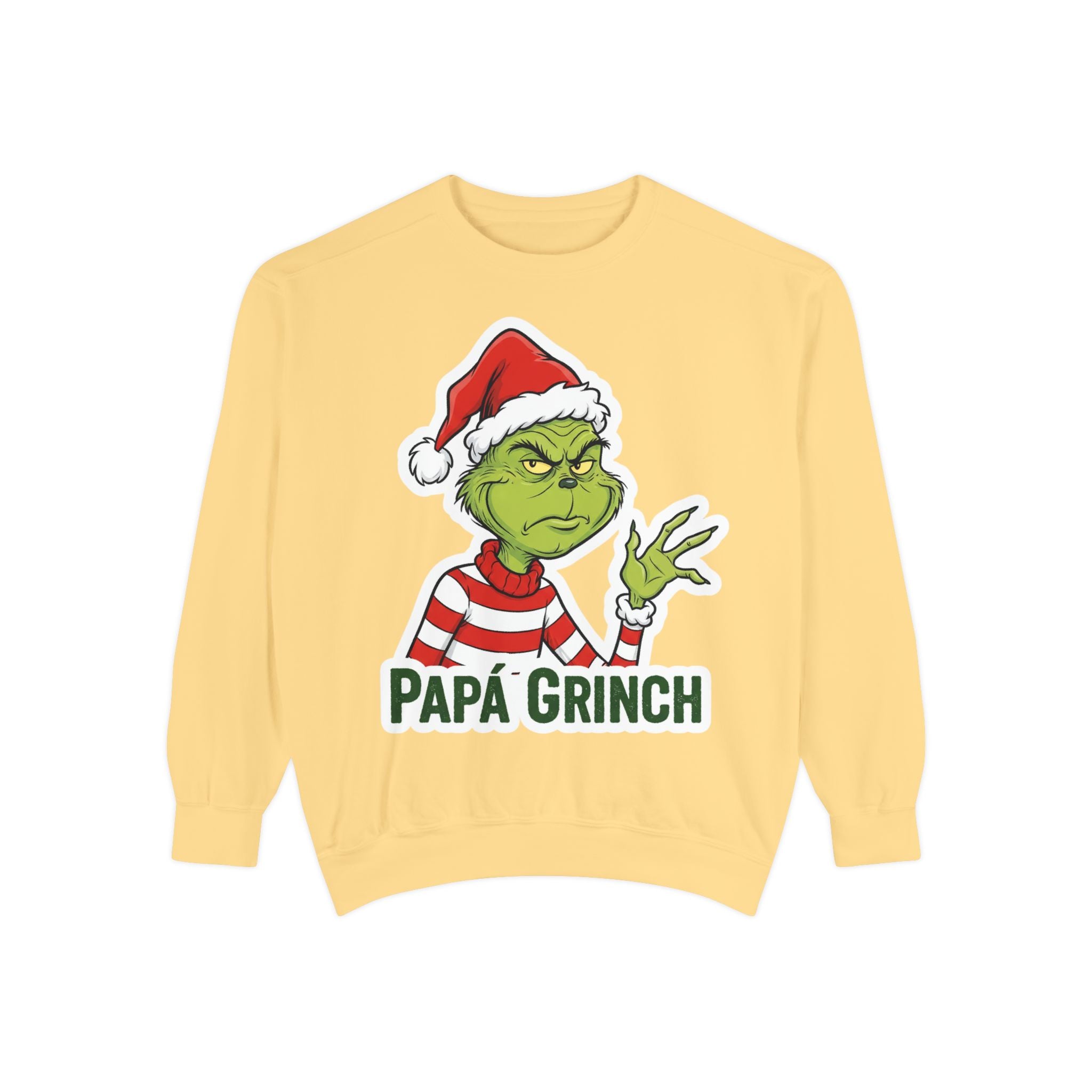 Grinchy Papá Sweatshirt – Unisex Cozy Holiday Wear