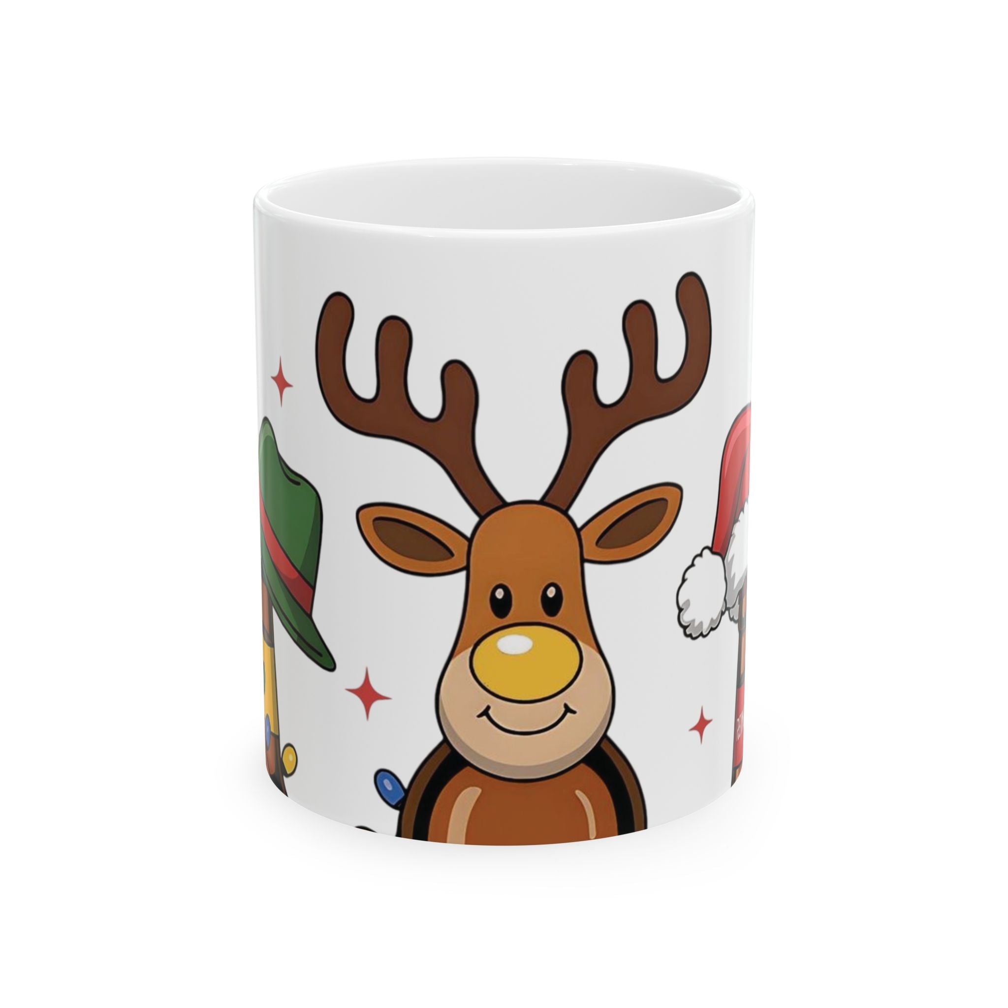 Festive Reindeer Ceramic Mug - Perfect for Holiday Cheer