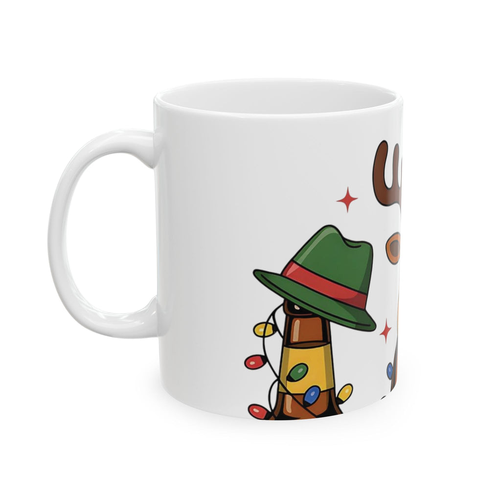 Festive Reindeer Ceramic Mug - Perfect for Holiday Cheer