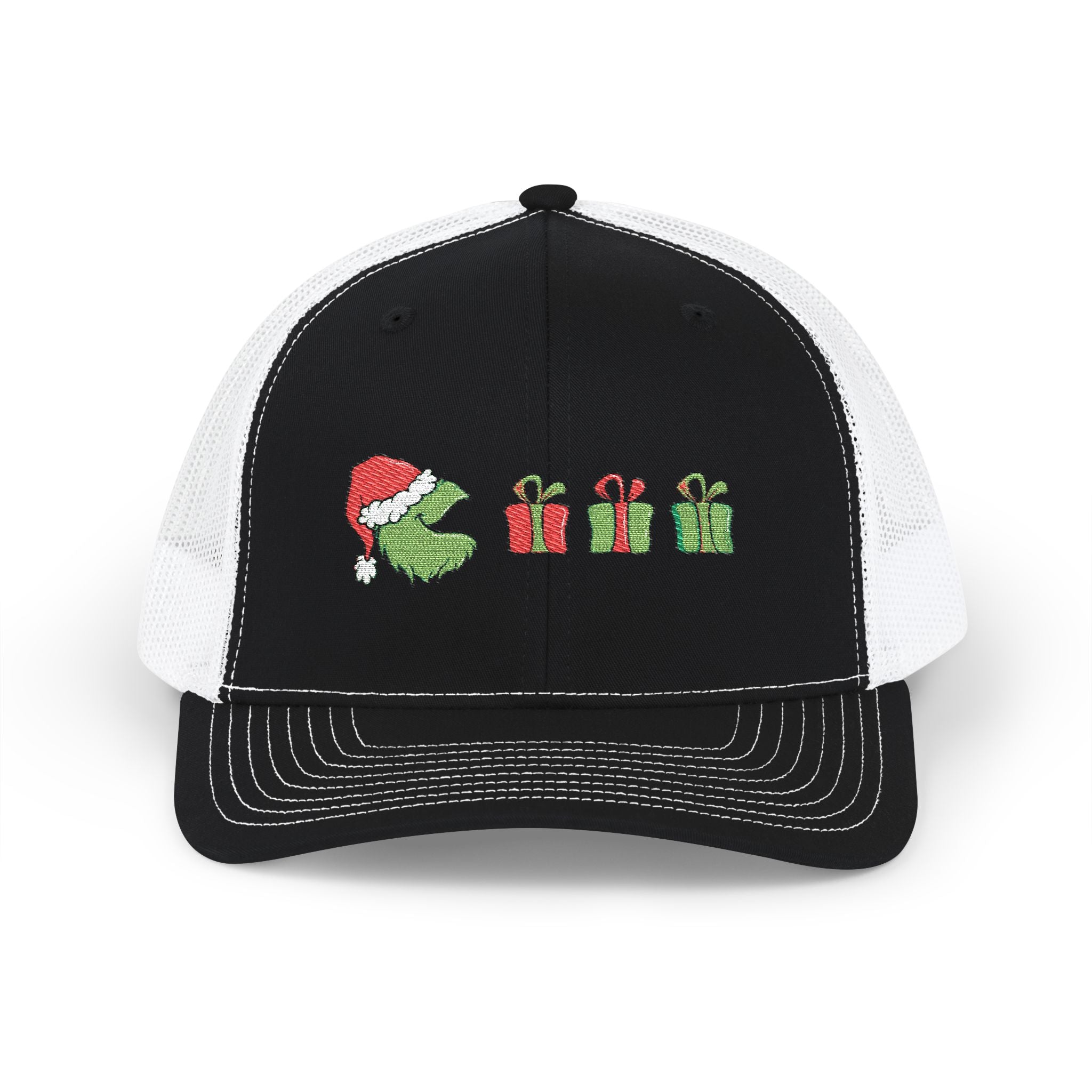 Festive Embroidered Snapback Trucker Cap - Christmas Style