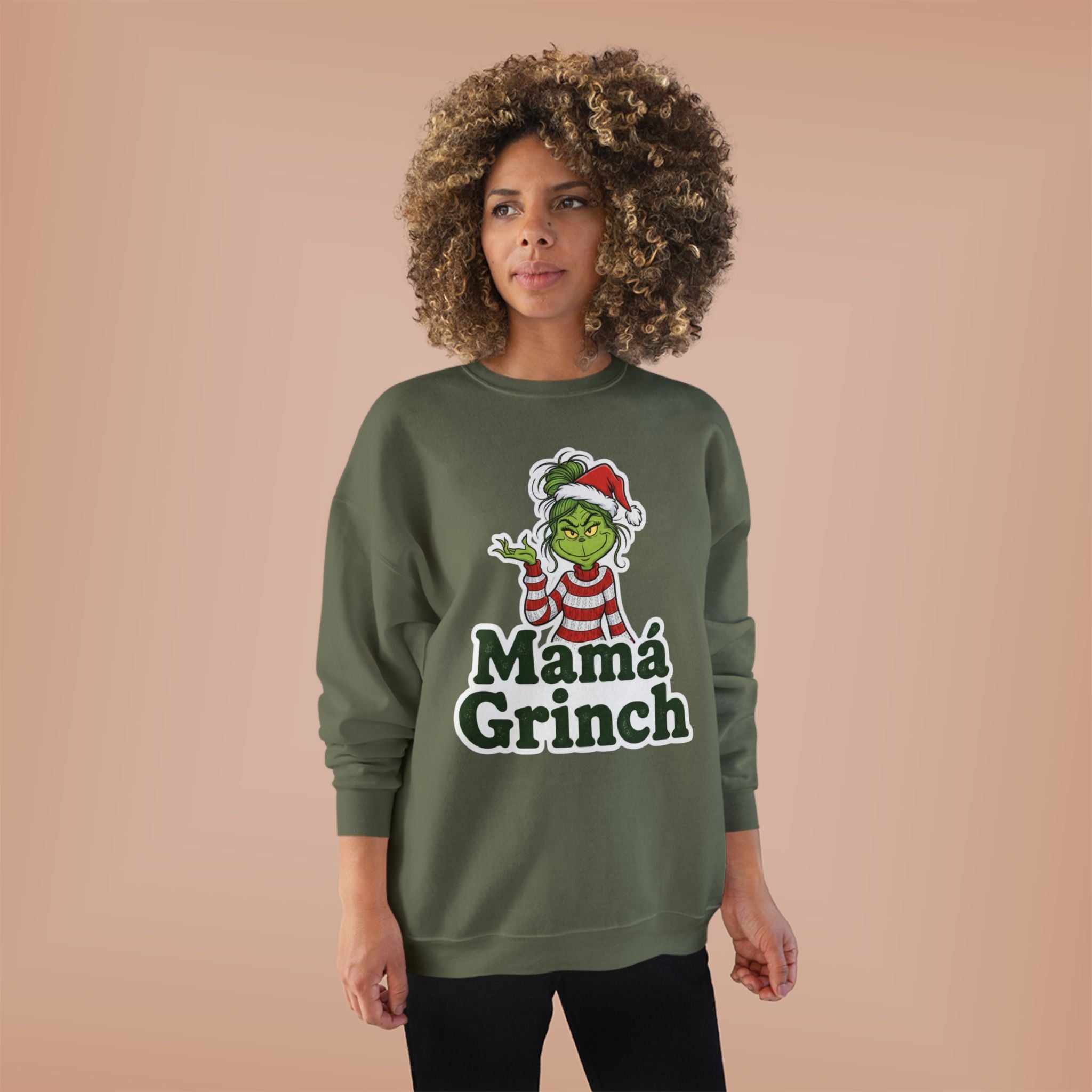 Mamá Grinch Eco-Friendly Crewneck Sweatshirt