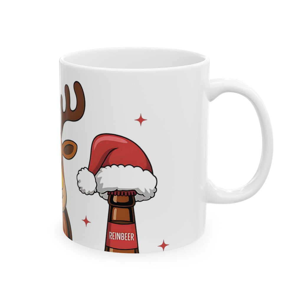 Festive Reindeer Ceramic Mug - Perfect for Holiday Cheer