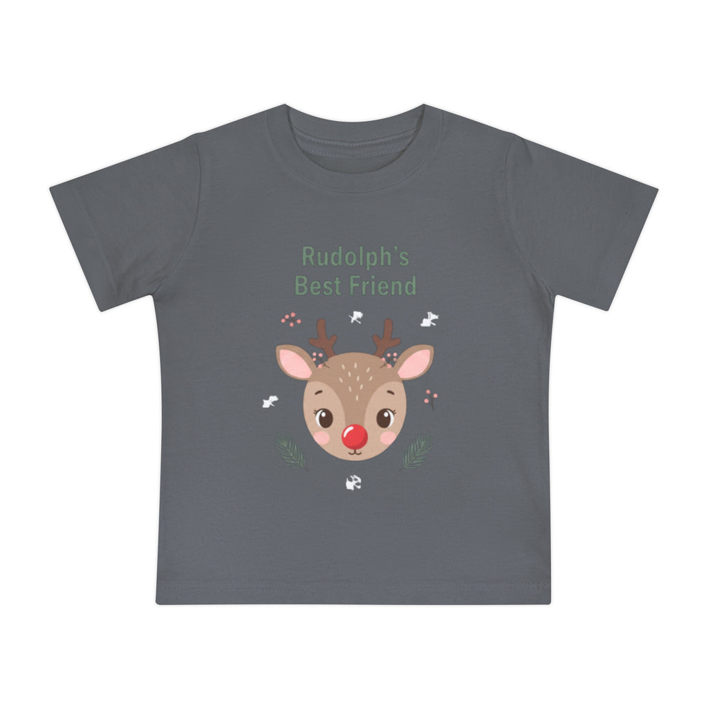 Cute Baby T-Shirt - "Rudolph's Best Friend" Christmas Design