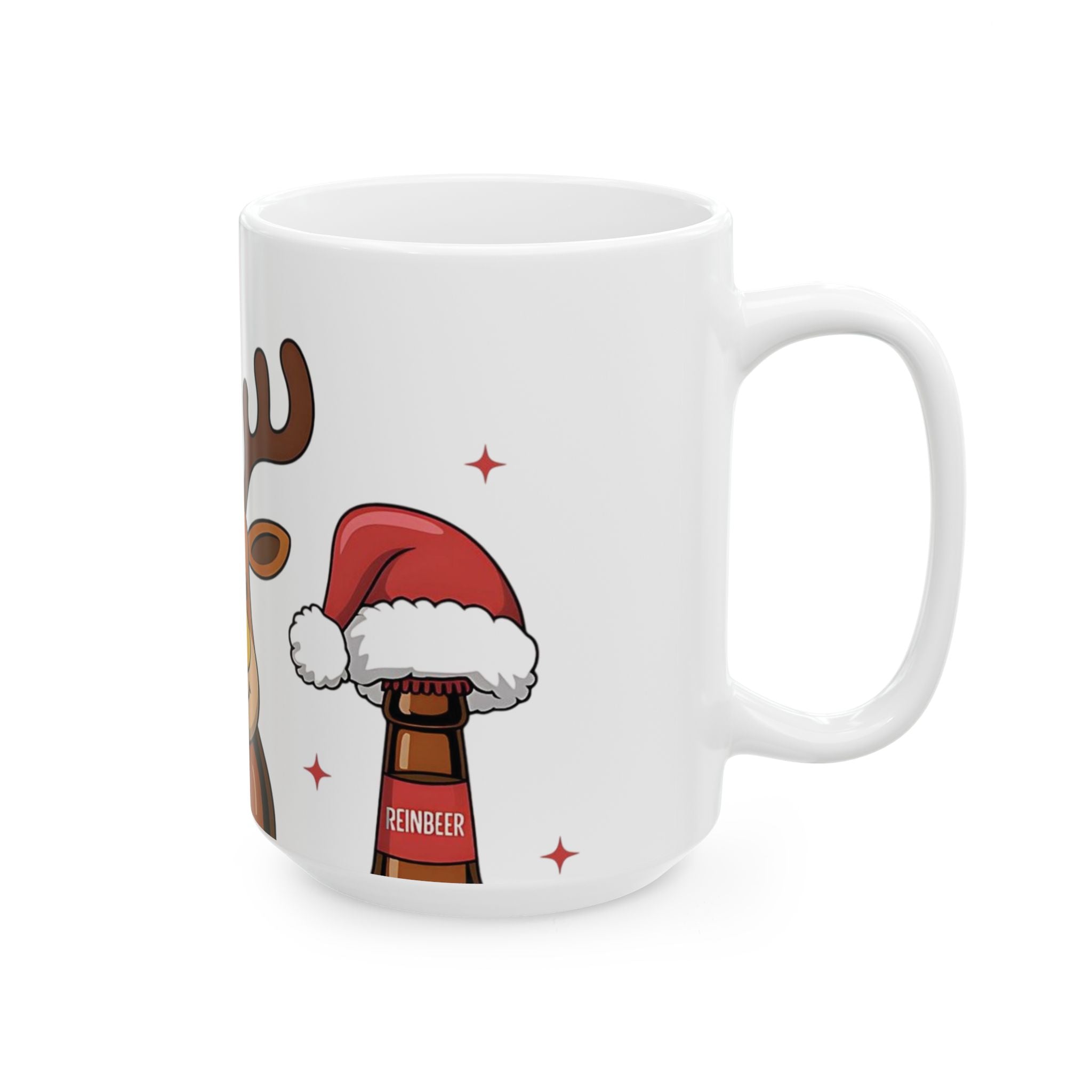 Festive Reindeer Ceramic Mug - Perfect for Holiday Cheer