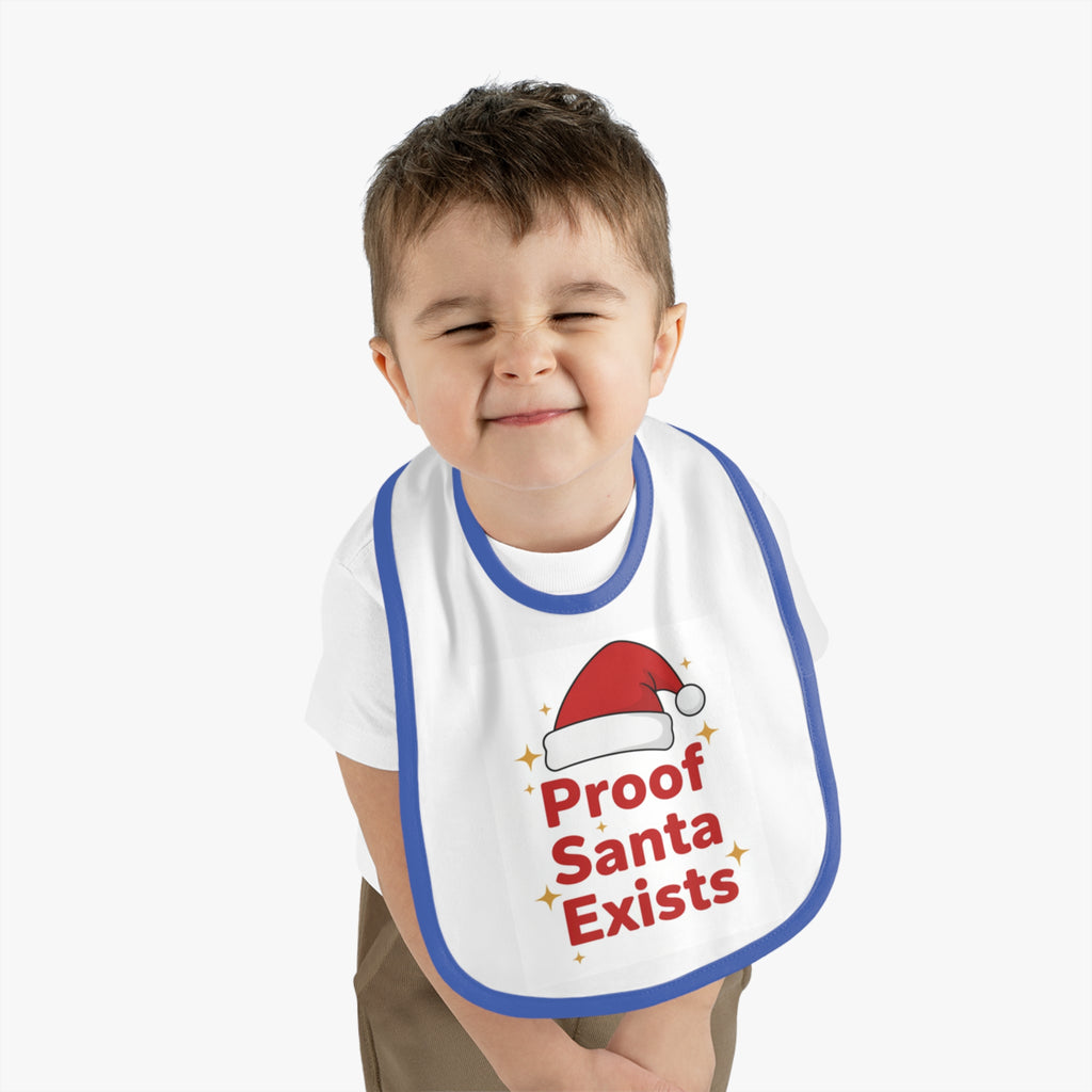 Holiday Baby Bib with Santa Design - Proof Santa Exists