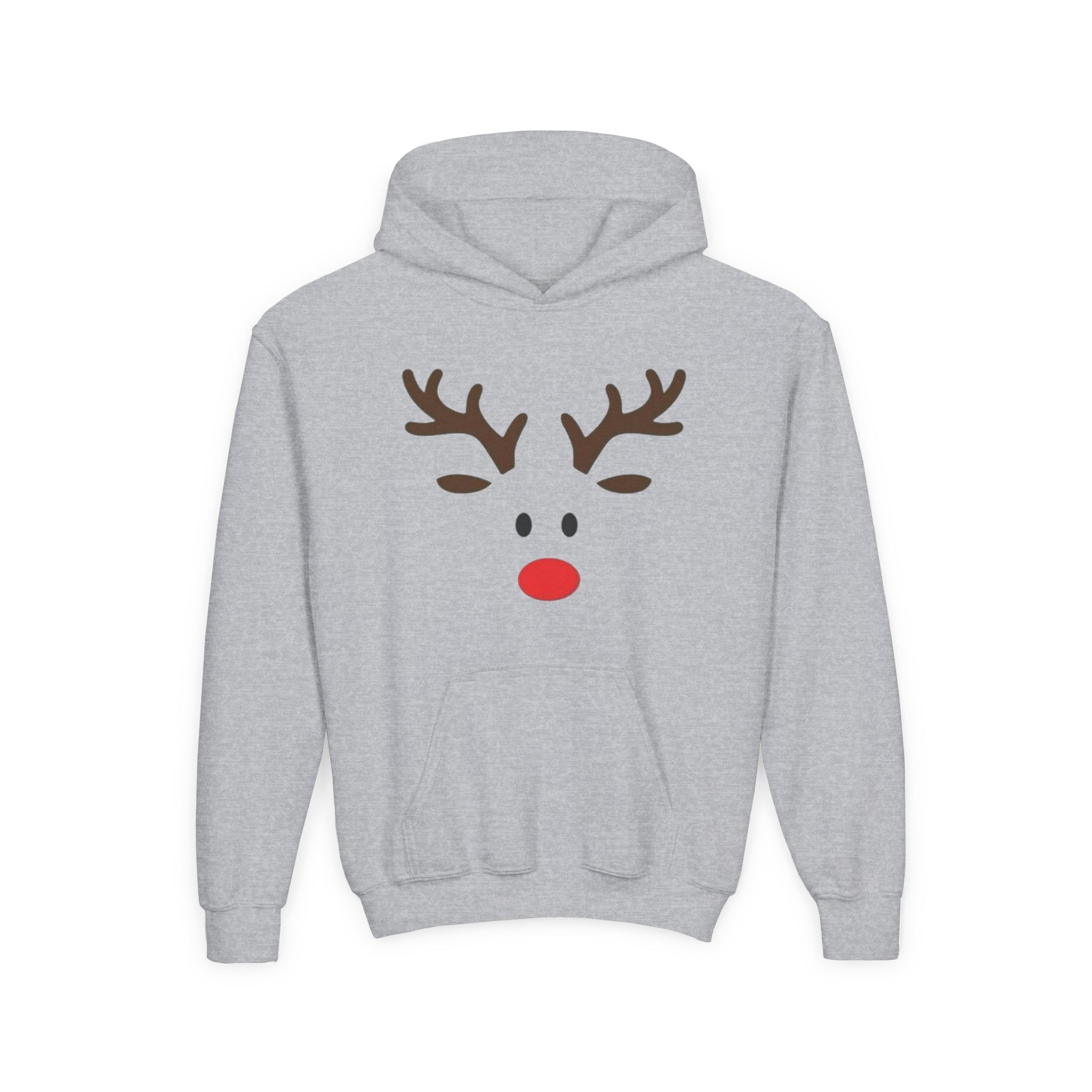 Reindeer Youth Hoodie - Festive Heavy Blend Sweatshirt for Kids