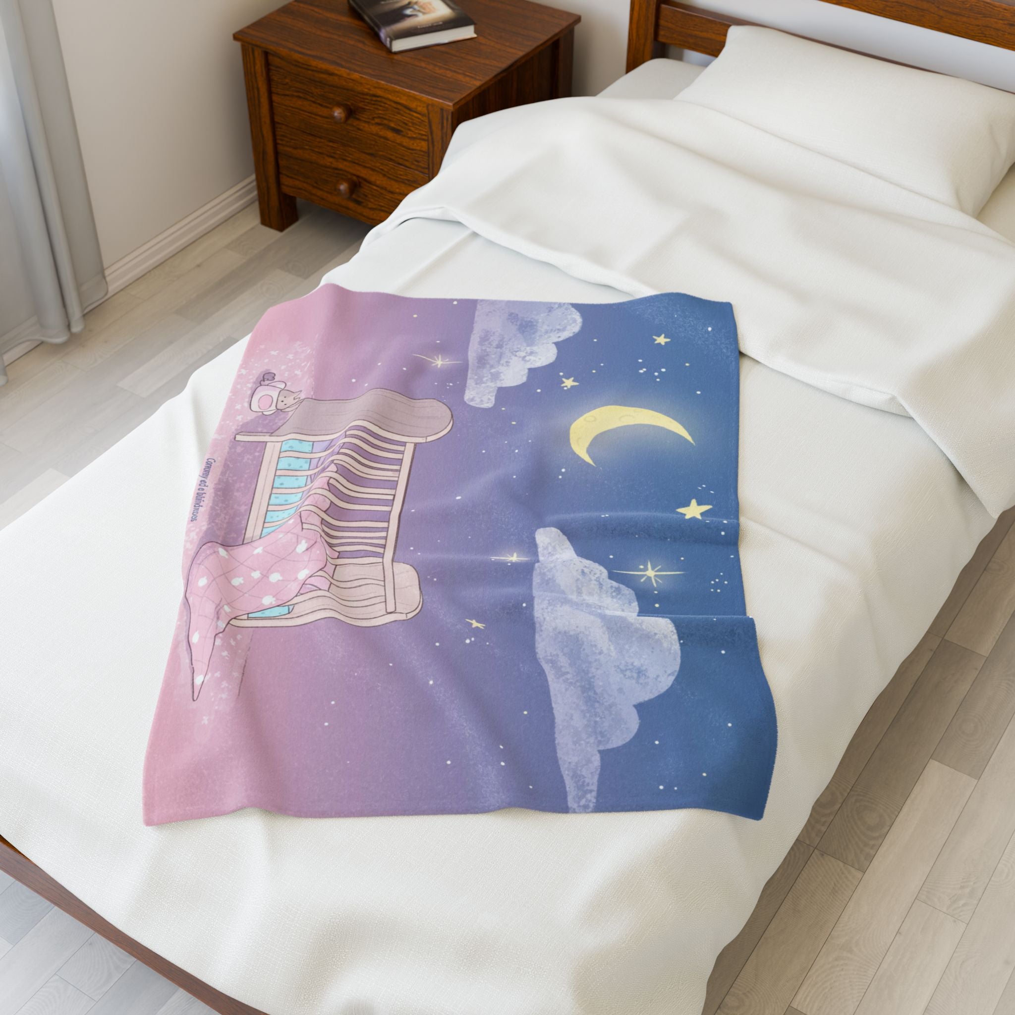 Dreamy Velveteen Plush Blanket for Babies, Cozy Nursery Decor, Soft Baby Blanket, Perfect for Baby Showers, Sweet Dreams Gift