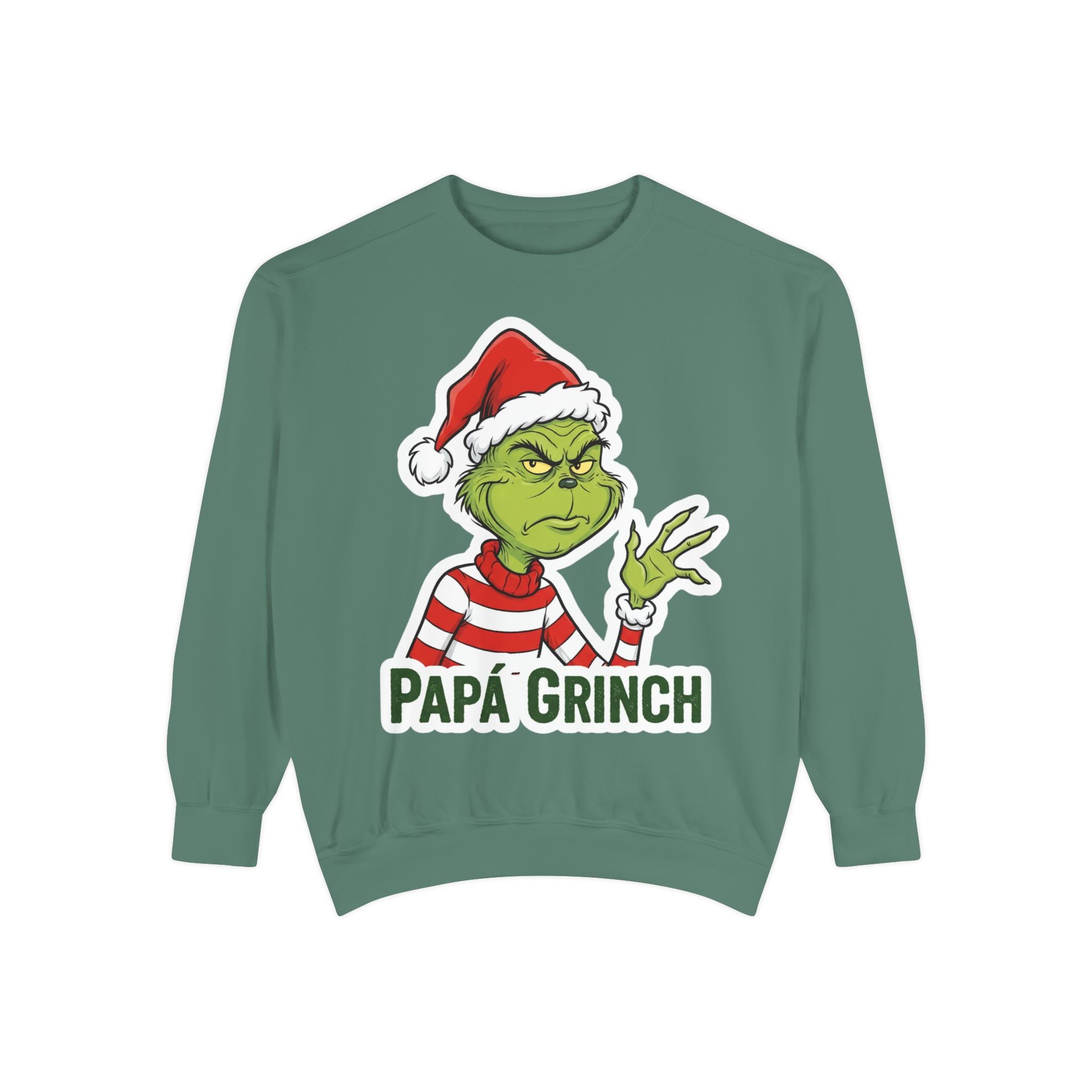 Grinchy Papá Sweatshirt – Unisex Cozy Holiday Wear