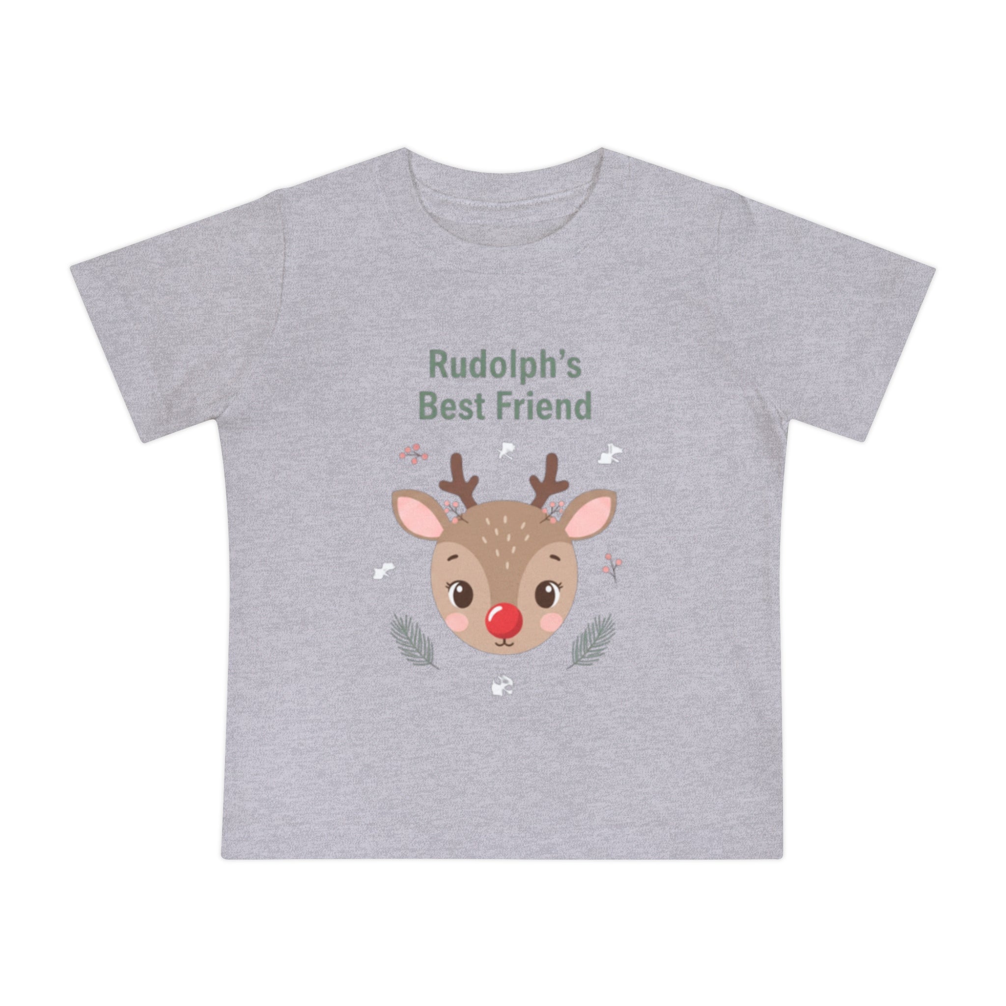 Cute Baby T-Shirt - "Rudolph's Best Friend" Christmas Design