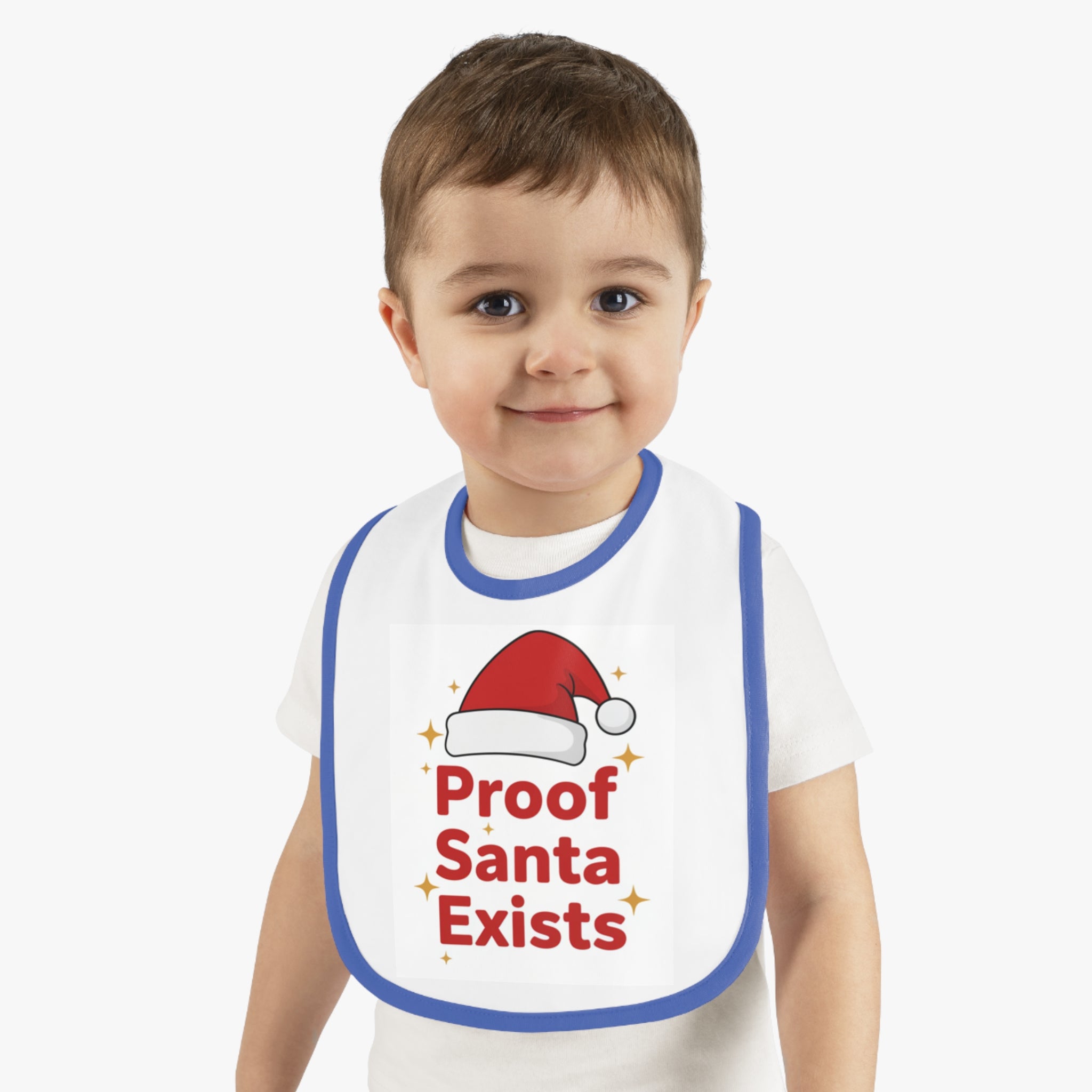 Holiday Baby Bib with Santa Design - Proof Santa Exists