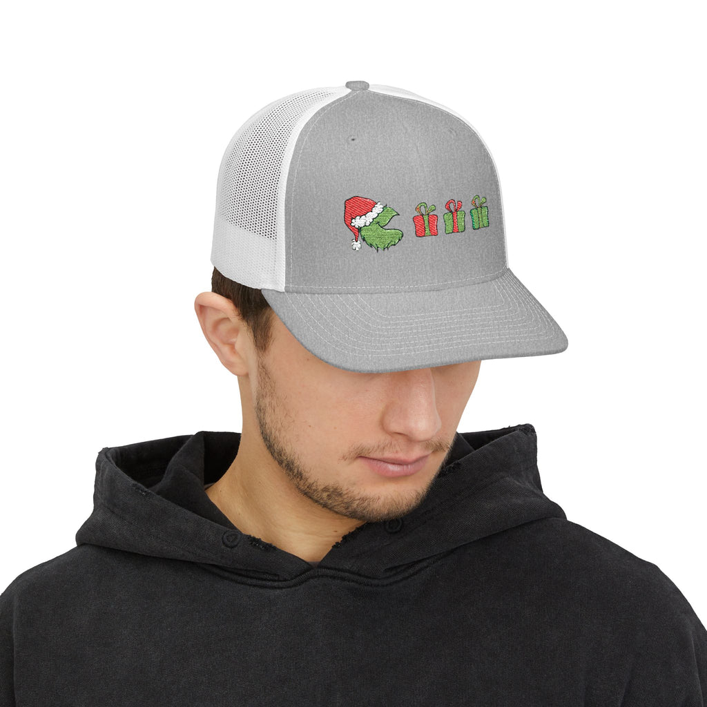 Festive Embroidered Snapback Trucker Cap - Christmas Style