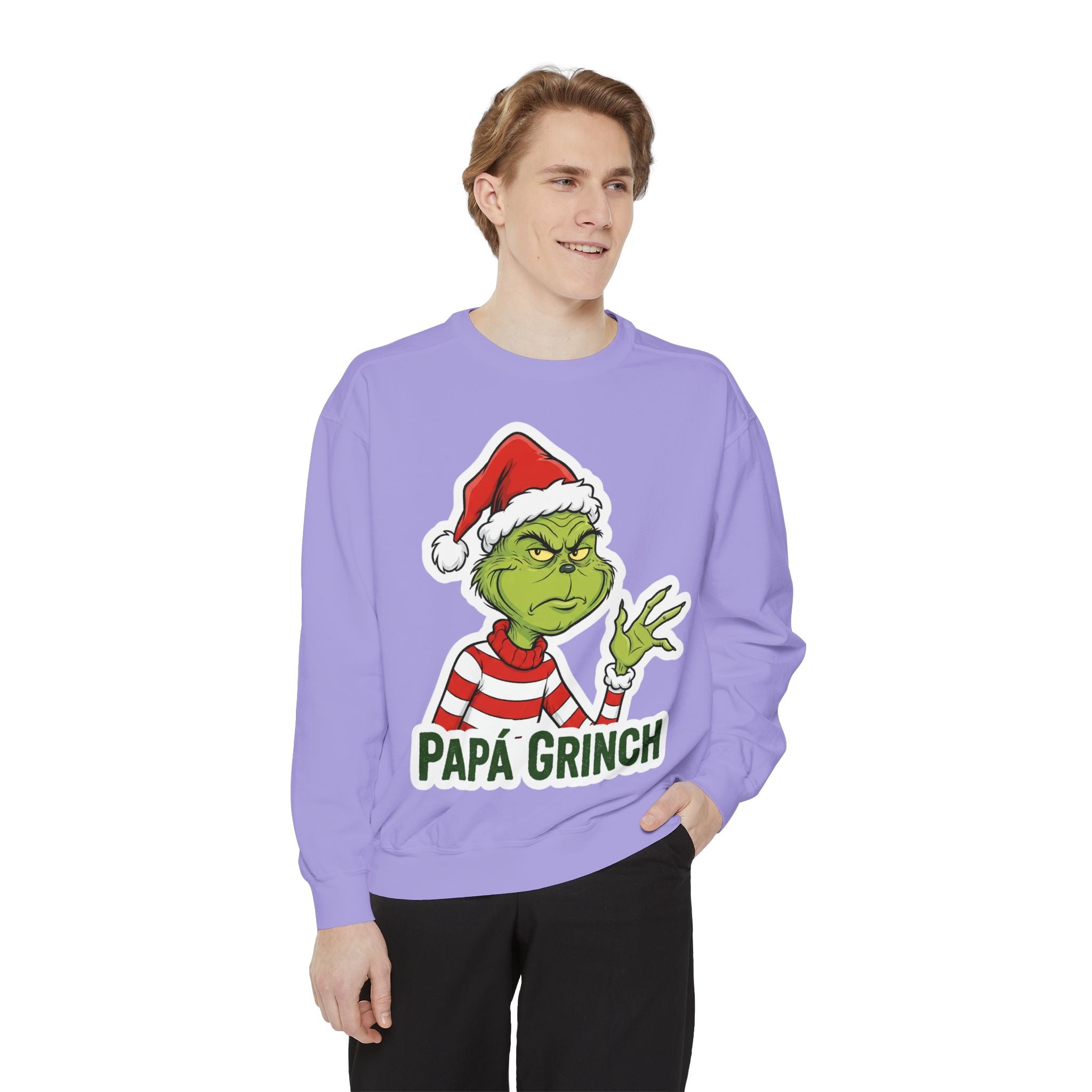 Grinchy Papá Sweatshirt – Unisex Cozy Holiday Wear