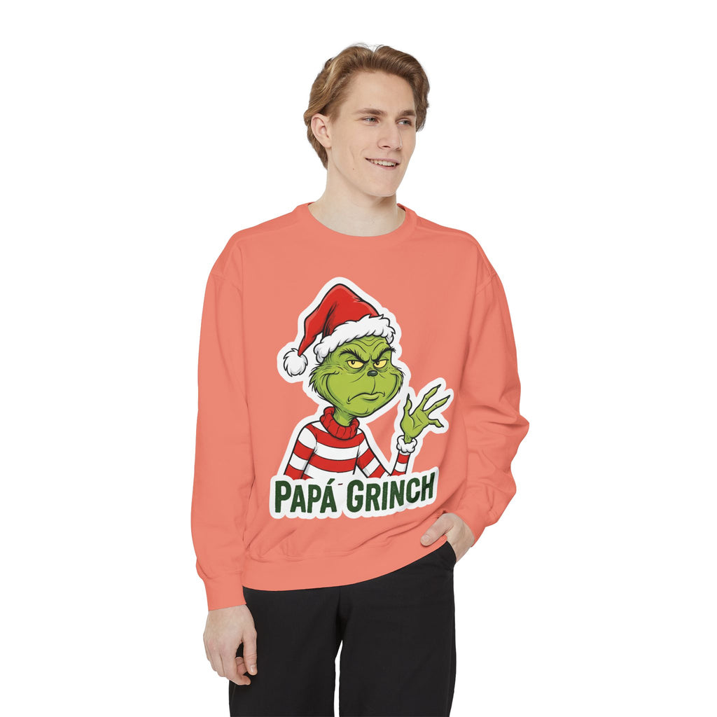 Grinchy Papá Sweatshirt – Unisex Cozy Holiday Wear