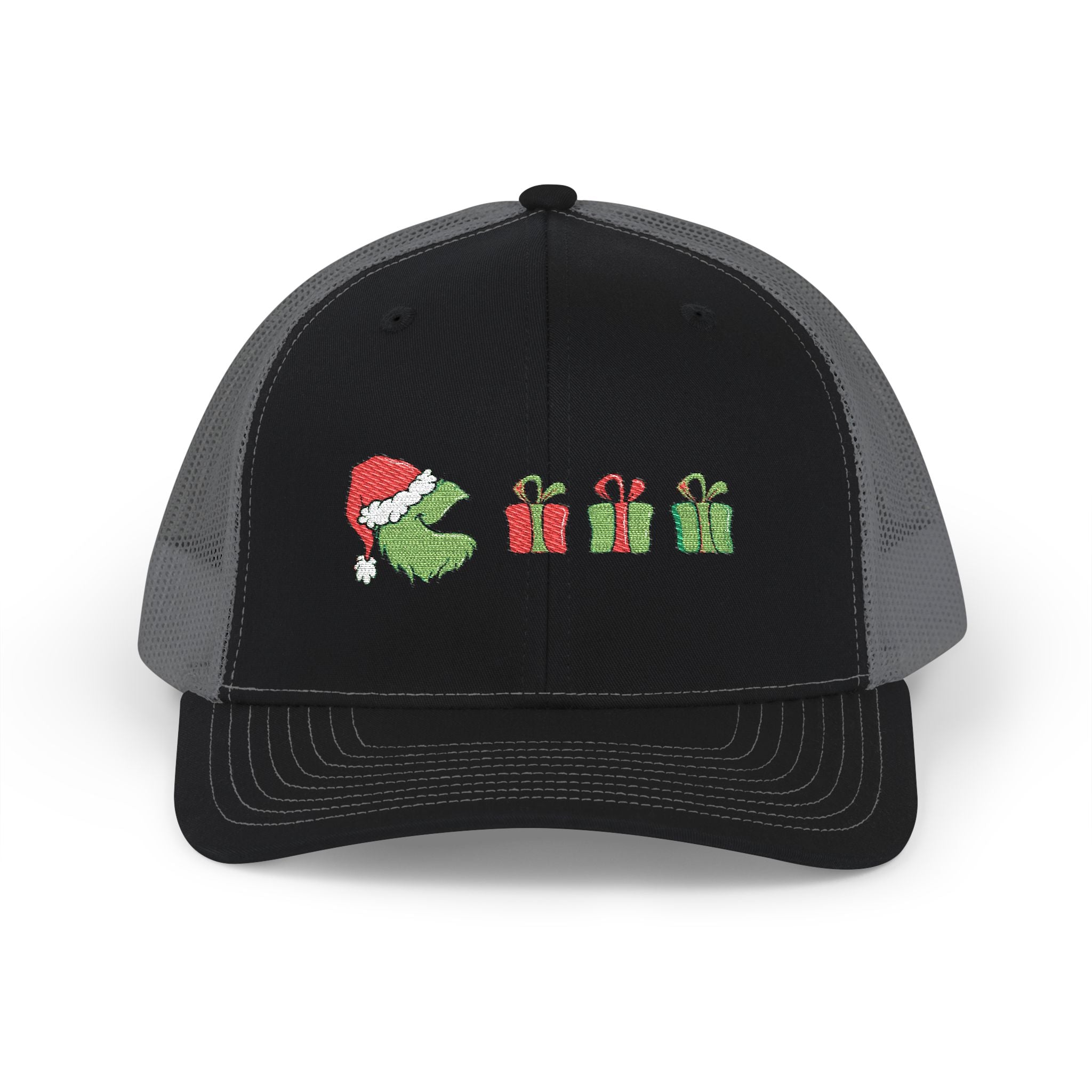 Festive Embroidered Snapback Trucker Cap - Christmas Style