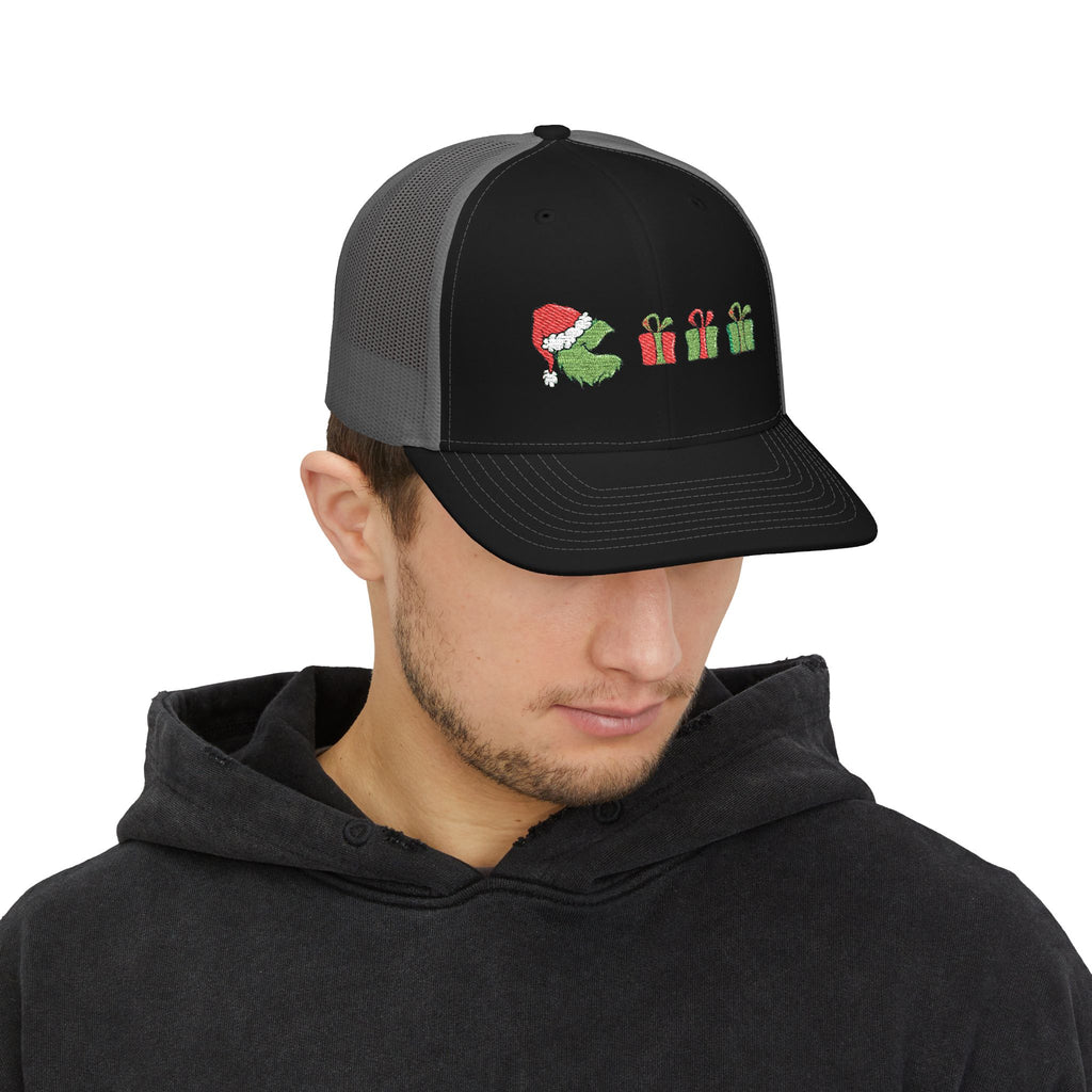 Festive Embroidered Snapback Trucker Cap - Christmas Style