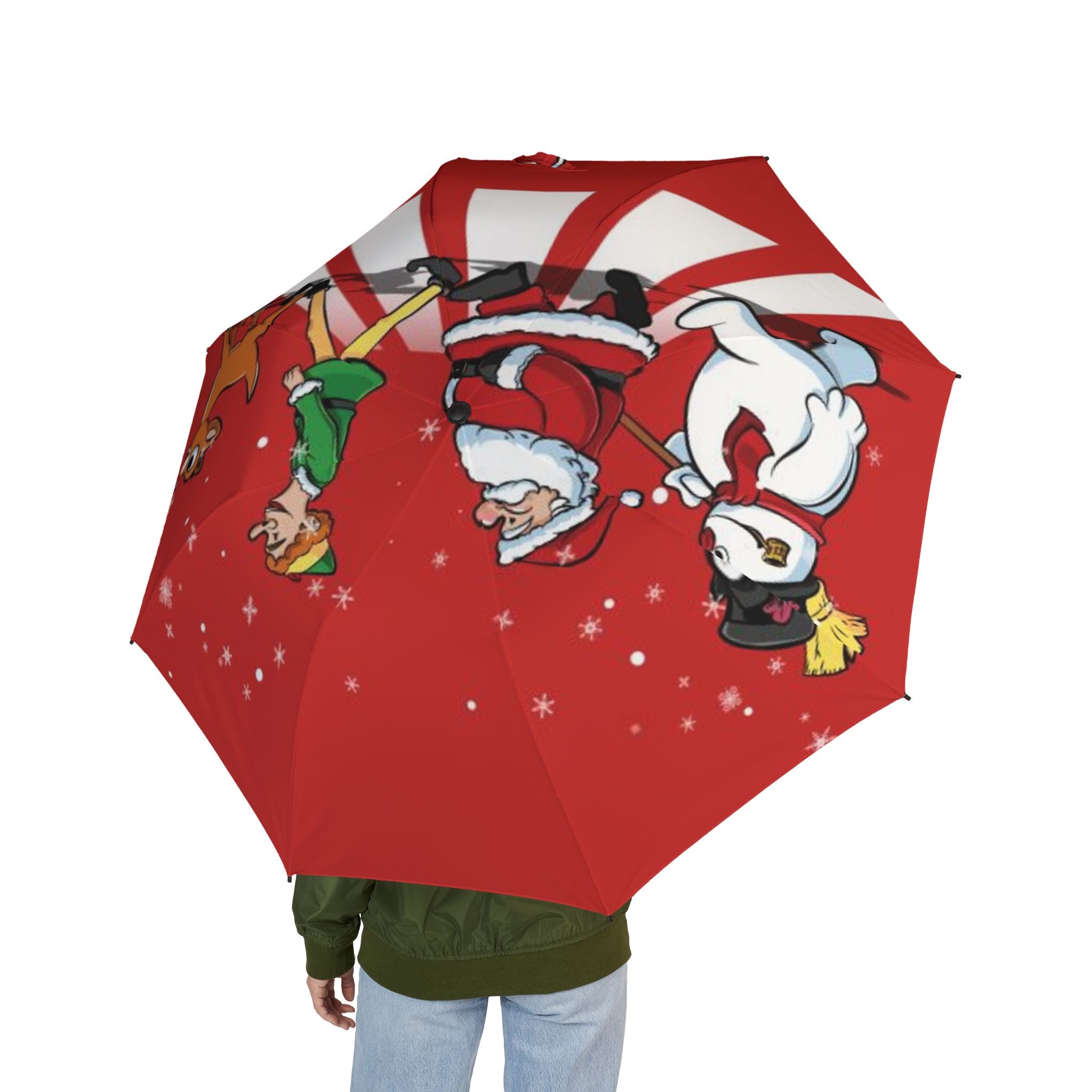 Festive Cartoon Characters Umbrella