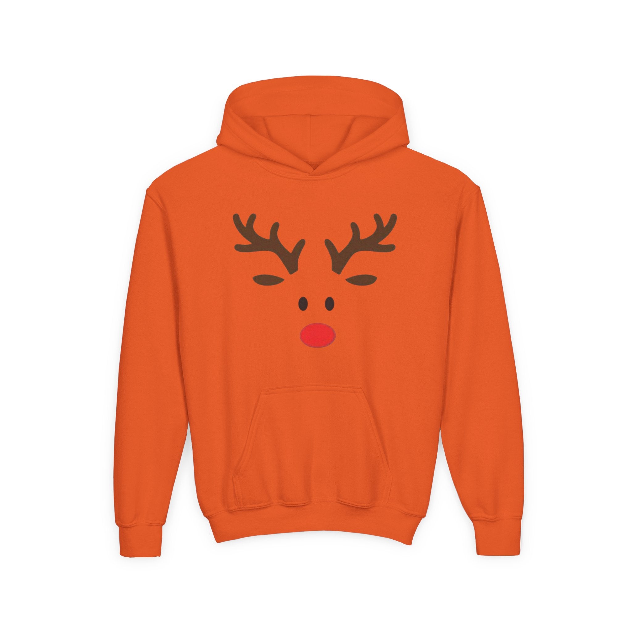Reindeer Youth Hoodie - Festive Heavy Blend Sweatshirt for Kids