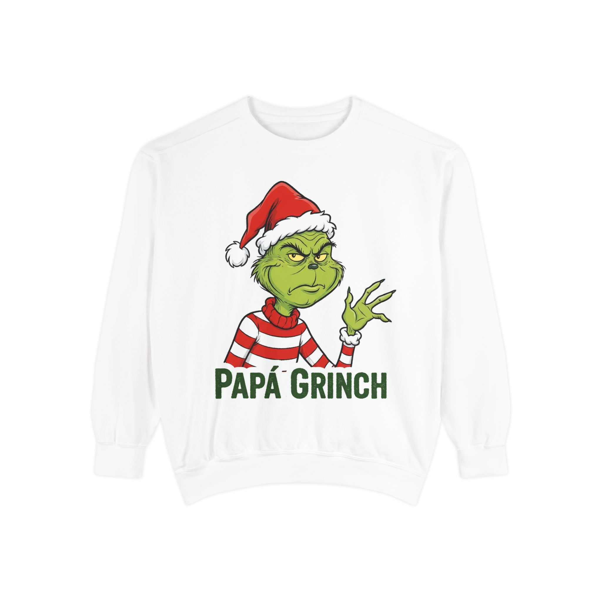 Grinchy Papá Sweatshirt – Unisex Cozy Holiday Wear