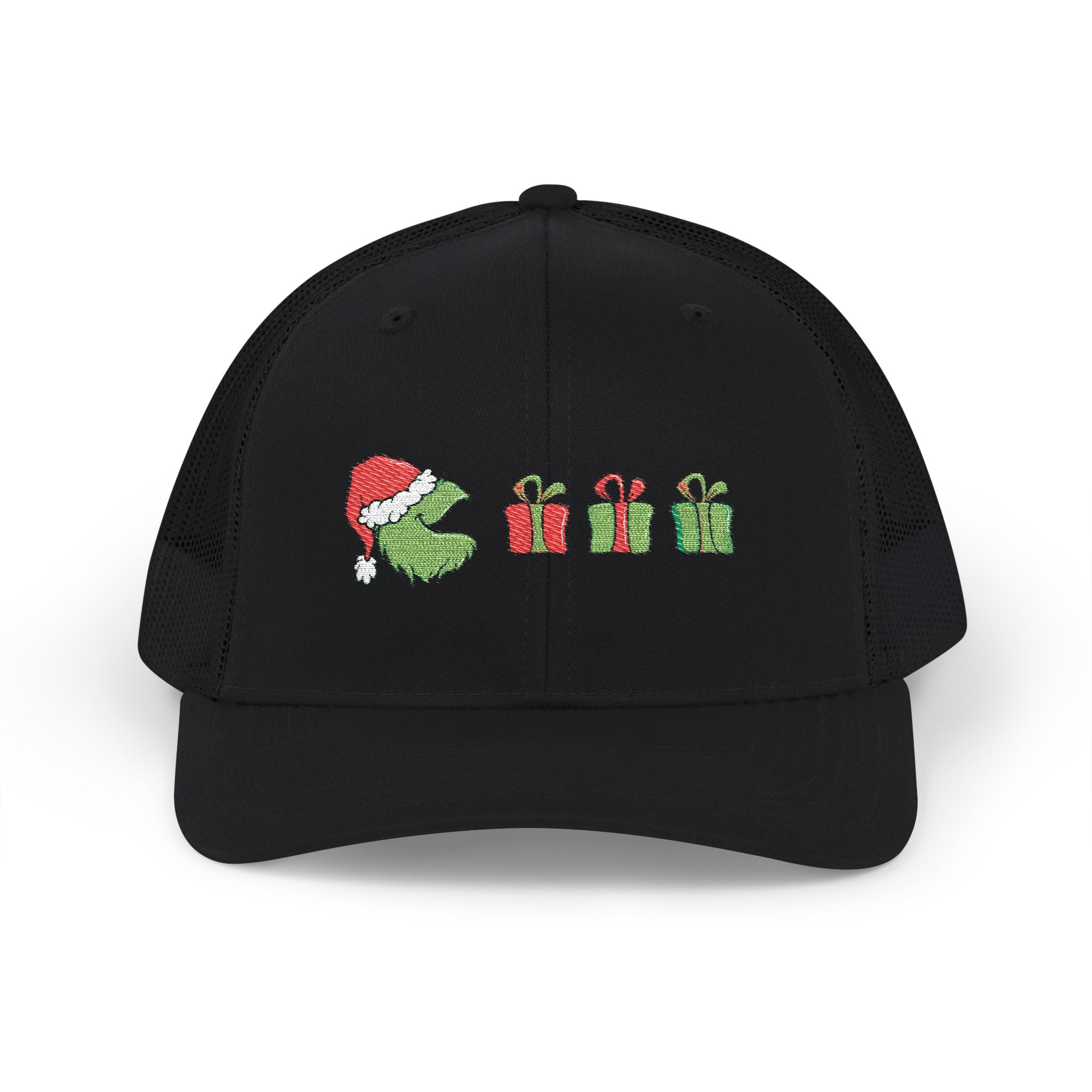 Festive Embroidered Snapback Trucker Cap - Christmas Style
