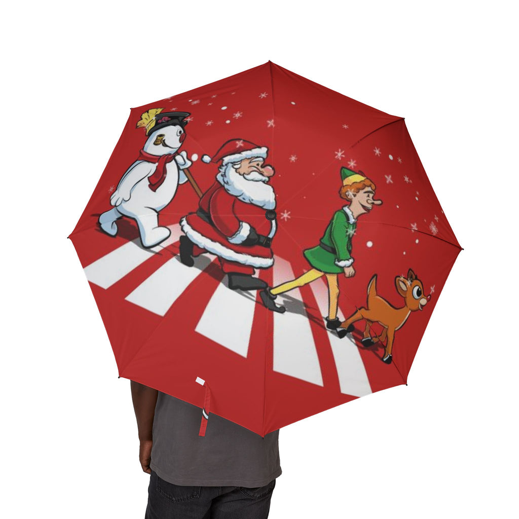 Festive Cartoon Characters Umbrella