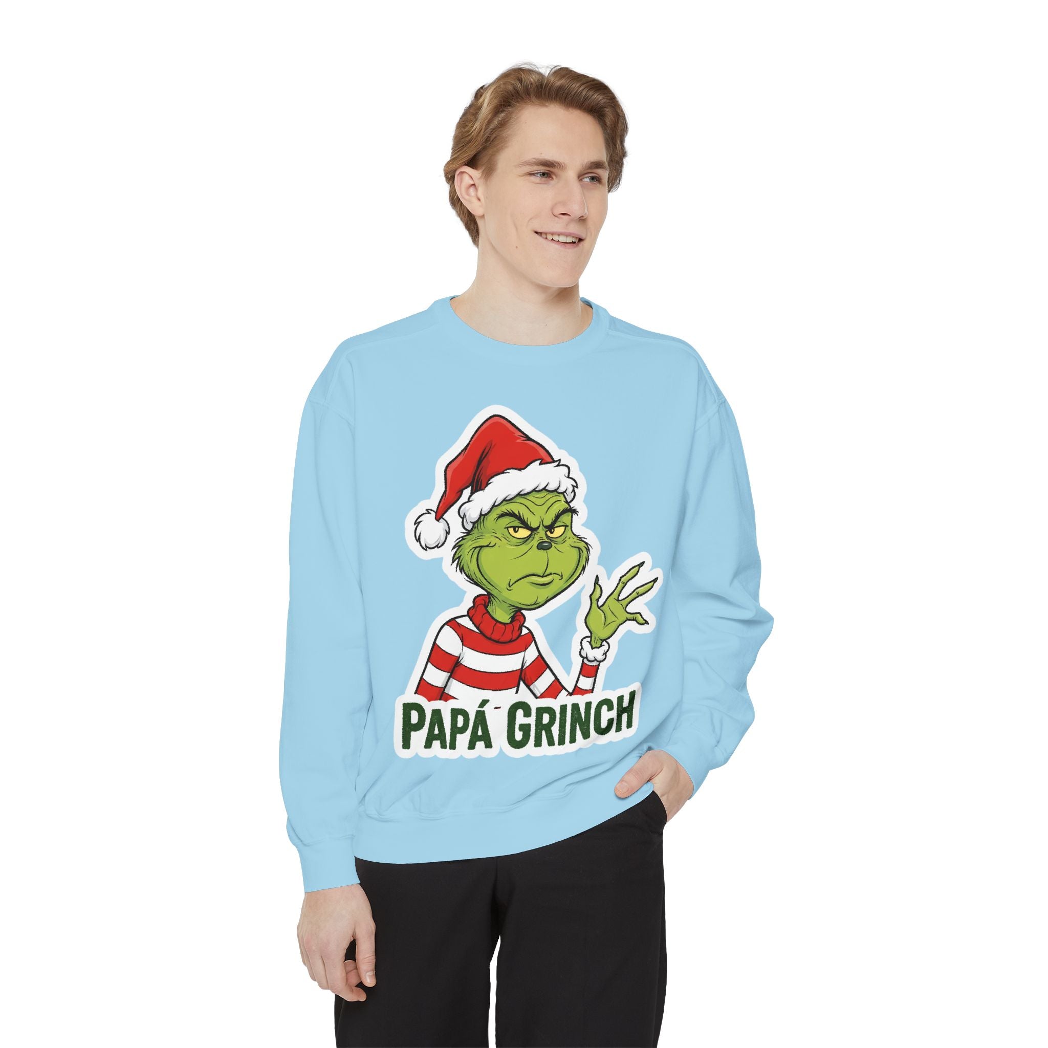 Grinchy Papá Sweatshirt – Unisex Cozy Holiday Wear