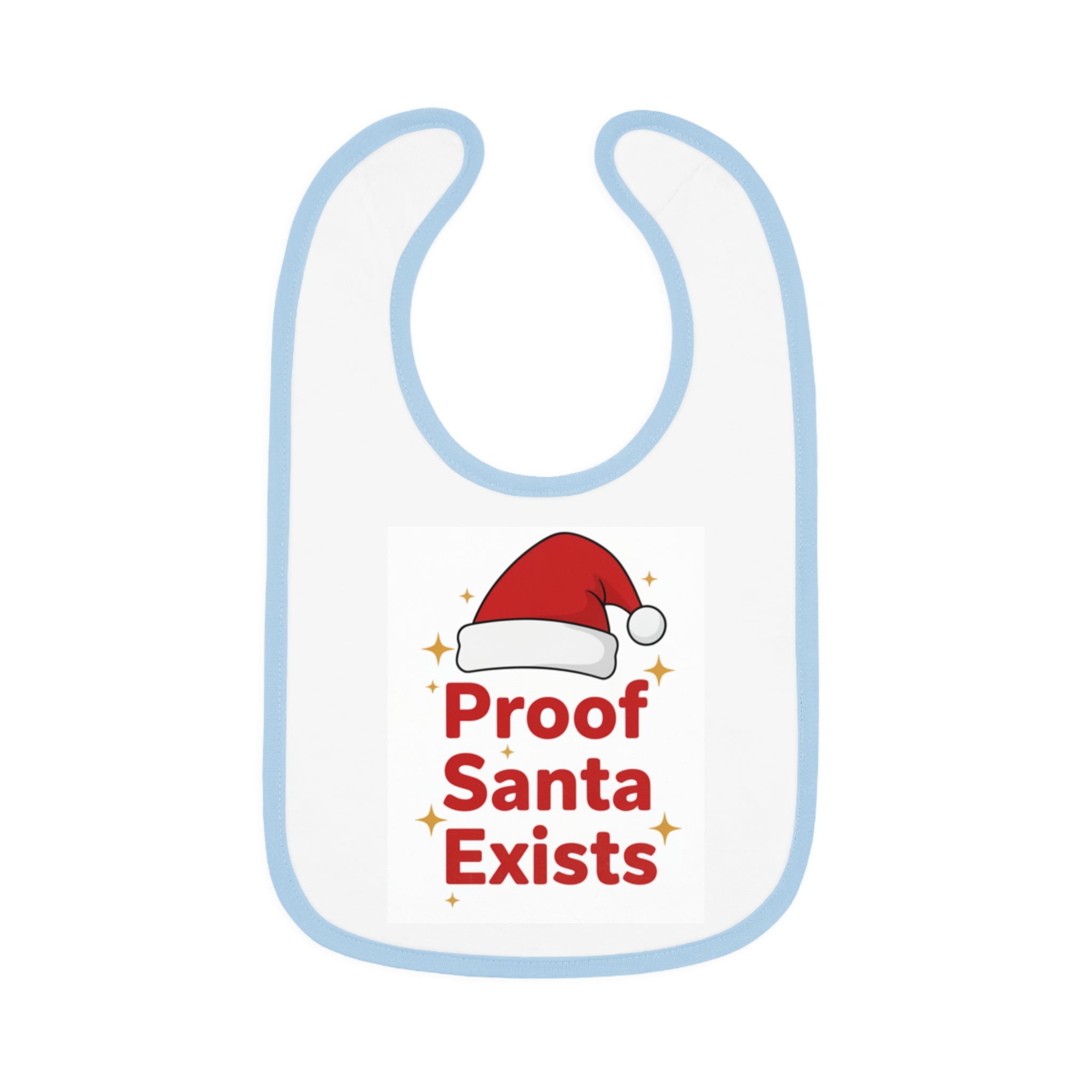 Holiday Baby Bib with Santa Design - Proof Santa Exists